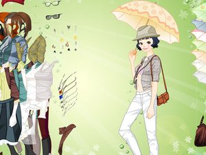 跪求动漫女生撑伞图